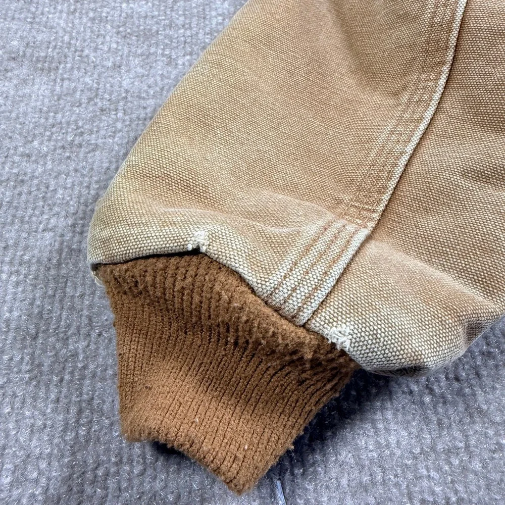 Vintage Carhartt YYJ130 Kids Jacket Hooded Cotton Duck Canvas‎ Brown Size 6/7